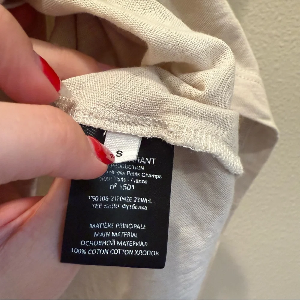 Isabel Marant Écru Tee with Colorful Graphic - Picture 4 of 7